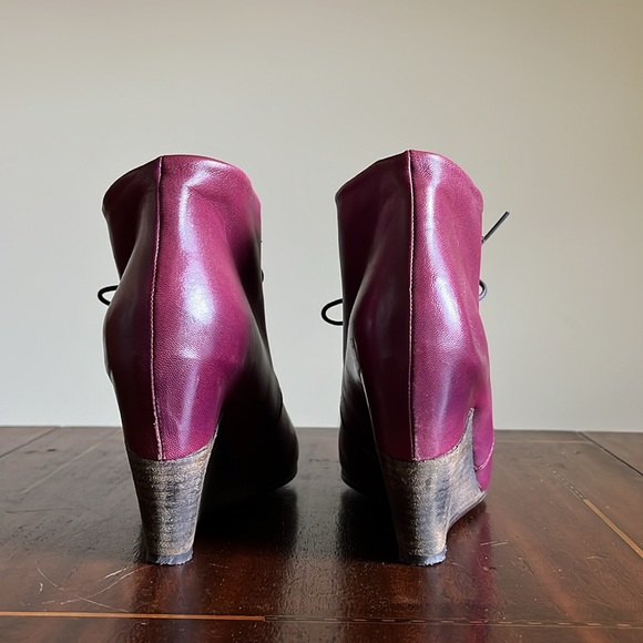 Zinda - Wedge ankle boot, cherry purple - Made in Spain - 39 / US 9 - Picture 3 of 6